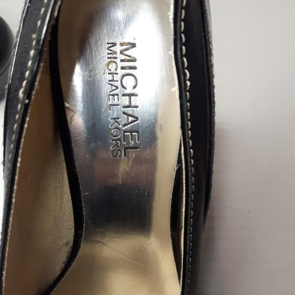 MK Michael Kors shoes high heels shoes pumps black size 7.5 - Picture 14 of 14